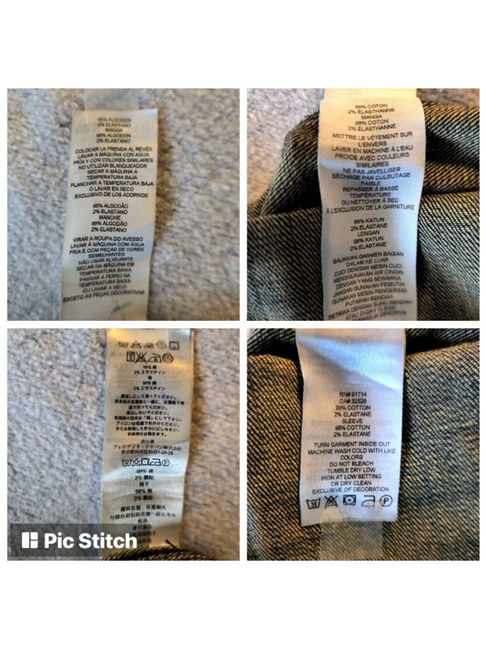 Armani Exchange Women's Blue Denim Studded Long Sleeve Shirt Size XS/TP - Picture 10 of 13